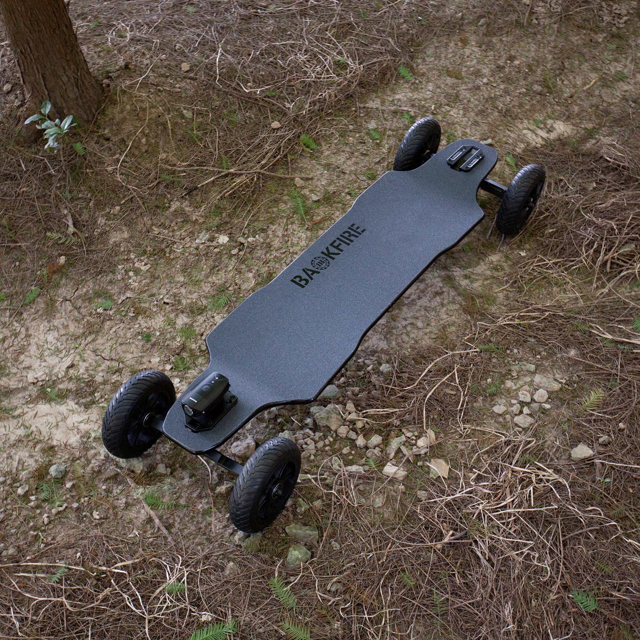 Backfire Ranger X2 All Terrain Electric Skateboard with 1200W X2 Ultra High Power Ultra High Torque Motors and 12S High Voltage High Efficiency Electronic System